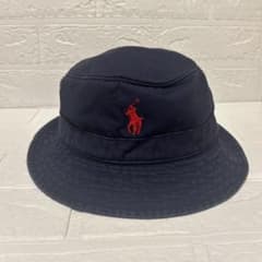 希少美品✨ラルフローレン ビームス別注バケットハット ネイビー 現行QRタグ ラルフローレン バケット ハット ネイビー 58cm QRコードタグ - メルカリ