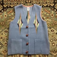 美品/手織り】ORTEGA'S オルテガ チマヨベスト ブルー 40 - メルカリ