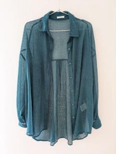 ◾️美品◾️【 URBAN RESEARCH】シアーシャツ 長袖 グリーンのサムネイル