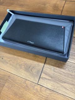 ST Dupont ブラックレザー　長財布　グレー　財布　カード ST Dupont ブラックレザー 長財布 グレー 財布 カード - メルカリ