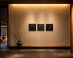 Japanese Art Panel】和モダン 漆喰 アートパネル 3枚組 - メルカリ