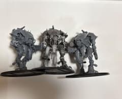 ウォーハンマー40k ケイオスナイト ウォードッグ 組立済　3体分 ウォーハンマー40k ケイオスナイト ウォードッグ 組立済 3体分 - メルカリ