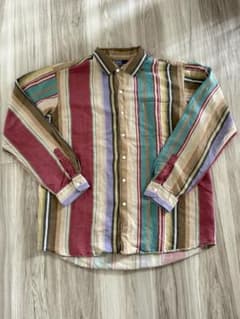 希少　ラルフローレン BONNARDシルクリネン 長袖シャツ Lのサムネイル