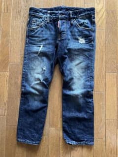 Dsquared2 ダメージ加工ストレートジーンズ 美品 DSQUARED² ダメージ加工 ストレートデニム 36 - メルカリ