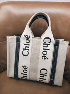Chloé Woodyスモールトートバッグ　ブラックのサムネイル