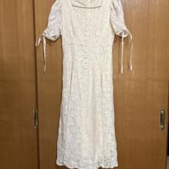 ホワイト レース ロングワンピースのサムネイル