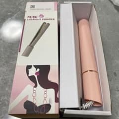 新品ピンクストレートアイロン旅行鞄小型コンセントミニロングヘアー美容院