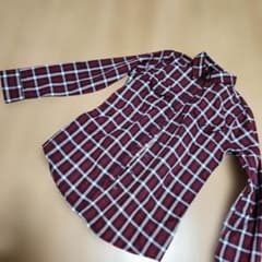 AZUL by moussy チェック柄 長袖シャツ レッド Sのサムネイル