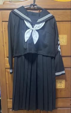 黒セーラー制服 Mサイズ セット　スケバン風のサムネイル