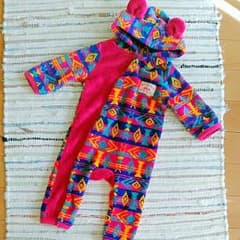 美品　ふわふわフリース　ロンパース　アウター　サイズ80のサムネイル