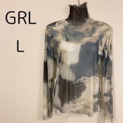 【GRL】ニュアンス柄　シアートップス　透け感　ハイネック　グレイルのサムネイル