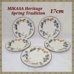 【ヴィンテージ】Micasa Peasantries 深皿5枚&平皿5枚セット ミカサ ヘリテージ プレート 5枚 ケーキ皿☆ストーンウェア