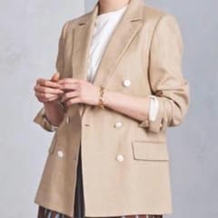 ユナイテッドアローズ/リネンダブルブレザージャケットテーラード