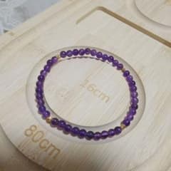 アメジスト ブレスレット 4mm 16cm - メルカリ
