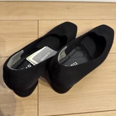 ブラックスエードパンプス 中ヒールのサムネイル