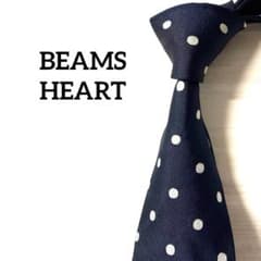 ビームスハート　BEAMS HEART ネクタイ　水玉　ドット　ネイビー系