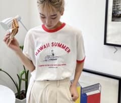 新品キャナルジーンEl mar HAWAII SUMMER リンガーTシャツのサムネイル