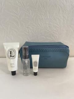 新品】Diptyque ポーチ&アメニティ3点カタール航空 ビジネスクラス