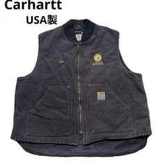 USA製 腰ゴム付き Carhartt ダックベスト 雰囲気系のサムネイル