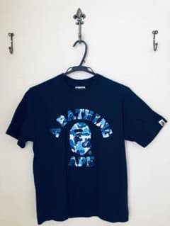 A BATHING APE  tシャツ ネイビー (s)size   used品のサムネイル