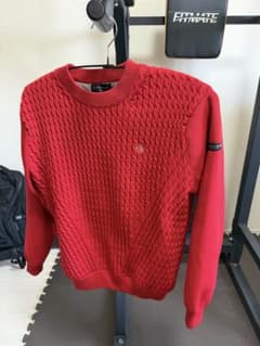 ST ANDREWS セントアンドリュース ケーブルニット セーター 赤 未使用のサムネイル