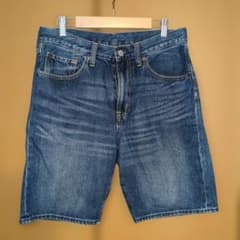 GU デニムショートパンツ インディゴブルーのサムネイル