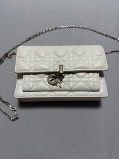 My Dior デイリーチェーンポーチ カナージュ ラムスキン My Dior Daily Pouch with Chain Powder Beige Cannage Lambskin | DIOR
