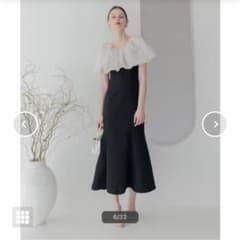 LEJA 2WAYオフショルダーパフスリーブバリエマーメイドワンピース L