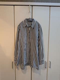 ZARA ストライプ柄 長袖シャツ Lサイズのサムネイル