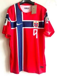 ノルウェー代表　2026ホームレプリカユニフォーム＃9　ハーランド　2XLのサムネイル