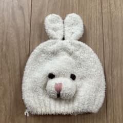 うさぎデザイン ベビー帽子 ホワイトのサムネイル