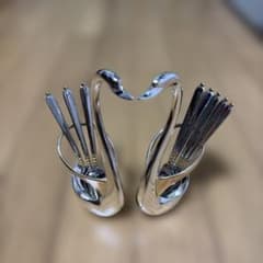 アンティーク 銀メッキ スワン マヨネーズ立て 2個 - メルカリ