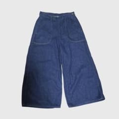 orSlow オアスロウ ワイドデニムガウチョパンツ М 日本製 インディゴ orSlow オアスロウ ワイドデニムガウチョパンツ М 日本製 インディゴ
