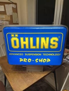 OHLINS オーリンズ 看板 三和プラスチック レトロ ガレージ ビンテージ