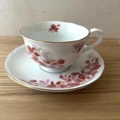 アフタヌーンティー カップ&ソーサー 花柄 ピンク ローズ 金縁のサムネイル