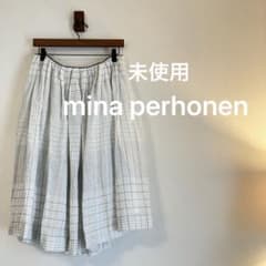 未使用 mina perhonenリネン ひざ丈フレアスカート（サイズ40） 未使用 mina perhonenリネン ひざ丈フレアスカート（サイズ40） - メルカリ