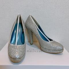 BENIR シルバーグリッターハイヒールパンプスのサムネイル