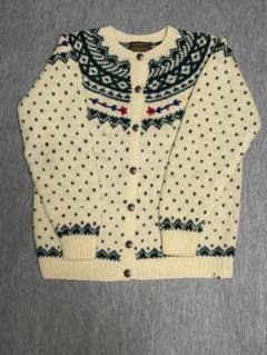 80s90sエディーバウアー ノルディック柄バーズアイ ウールニット