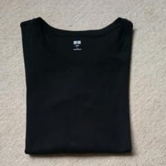 ユニクロ 七分袖Tシャツ 黒2枚のサムネイル