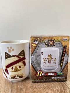 【新品・未使用】モンスターハンター 一番くじ H賞 湯呑み アイルーのサムネイル