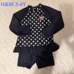 H&M ベビー水着(女の子) ネイビー ドット柄 100のサムネイル
