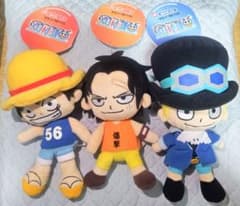 ONE PIECE Mini 幼少期ぬいぐるみ 3種セット ルフィ エース サボ
