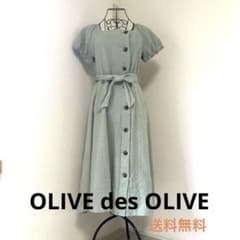 【美品】OLIVE des OLIVE 花柄レースワンピース ベルト付のサムネイル
