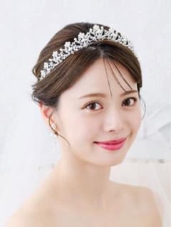 ANNAN WEDDING 人気No1.　横幅広め ティアラ T52のサムネイル