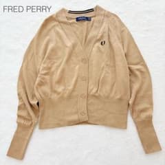フレッドペリー ニット カーディガン Vネック ウエストリブ ウール