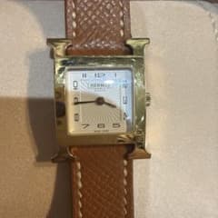 HERMES Hウォッチ ゴールド ブラウン クォーツのサムネイル