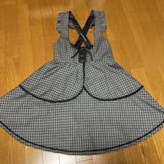 Checkered flared skirt with cross back