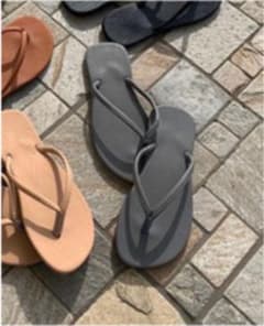 レザー調サンダル グレーのサムネイル