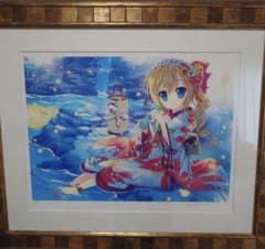 藤真拓哉 アールビバン 版画 月夜の誘い ミクスドメディア - メルカリ