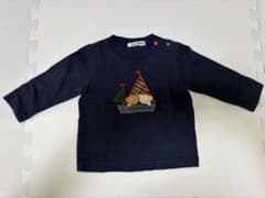 【美品】familiar ファミリア ネイビー 長袖Tシャツ 80cmのサムネイル
